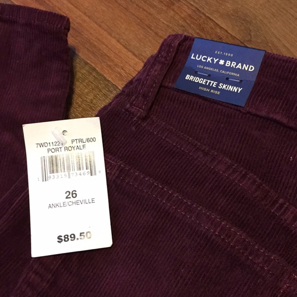 Lucky Brand Bridgette Skinny corduroy size 2 - Picture 2 of 7